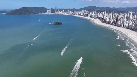 Orla da praia de Balneário Camboriú,SC Brasil
